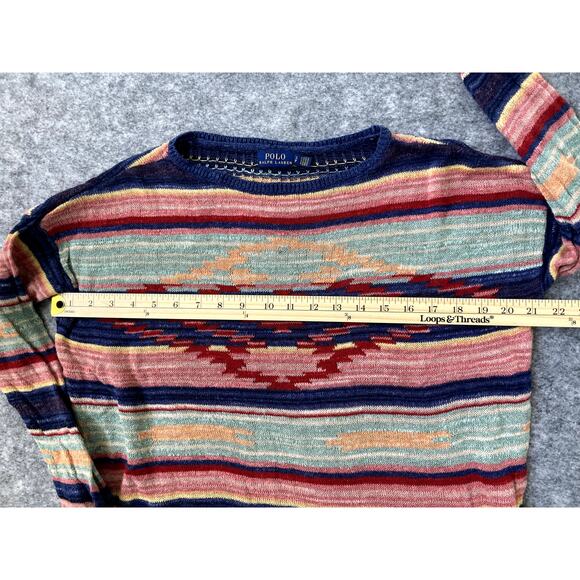 Polo Ralph Lauren Sweater Womens Small Petite Southwestern Aztec Knit Pullover - Picture 4 of 5